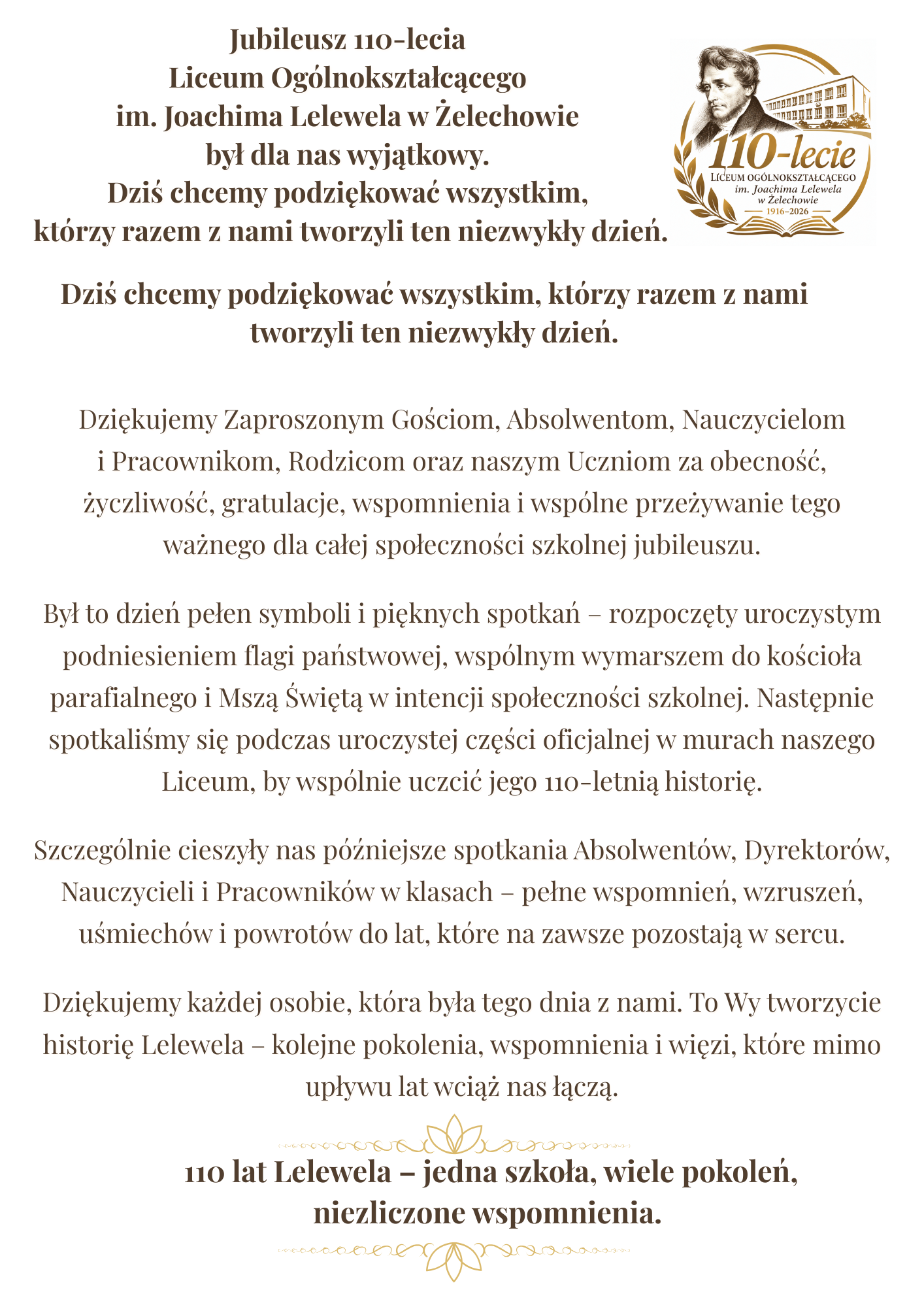 LO podziekowanie