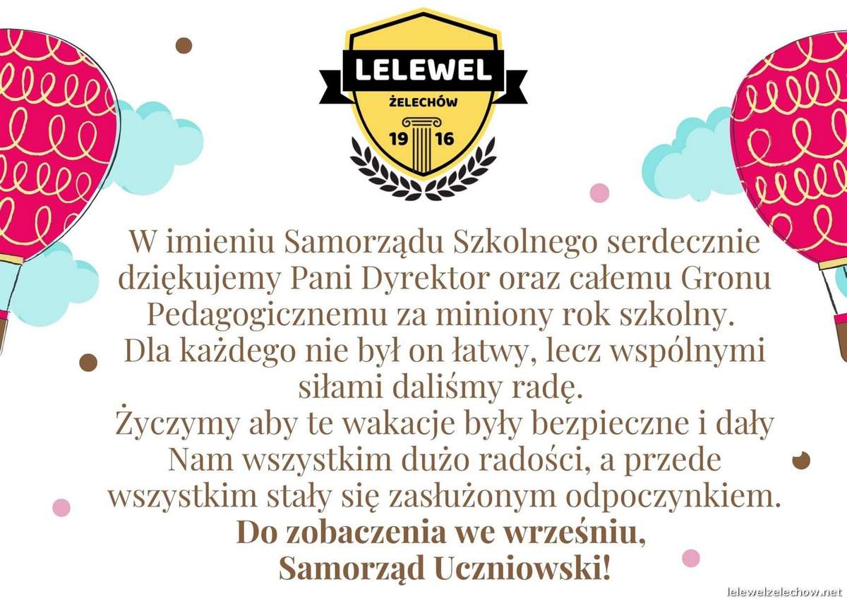 Zakończenie roku szkolnego 2020/2021